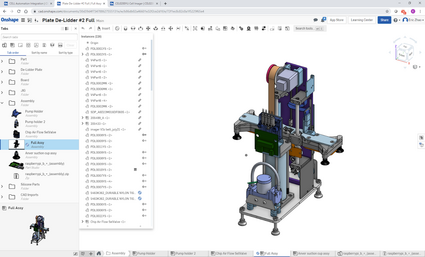 3D-Modell einer Formulatrix Anlage in Onshape